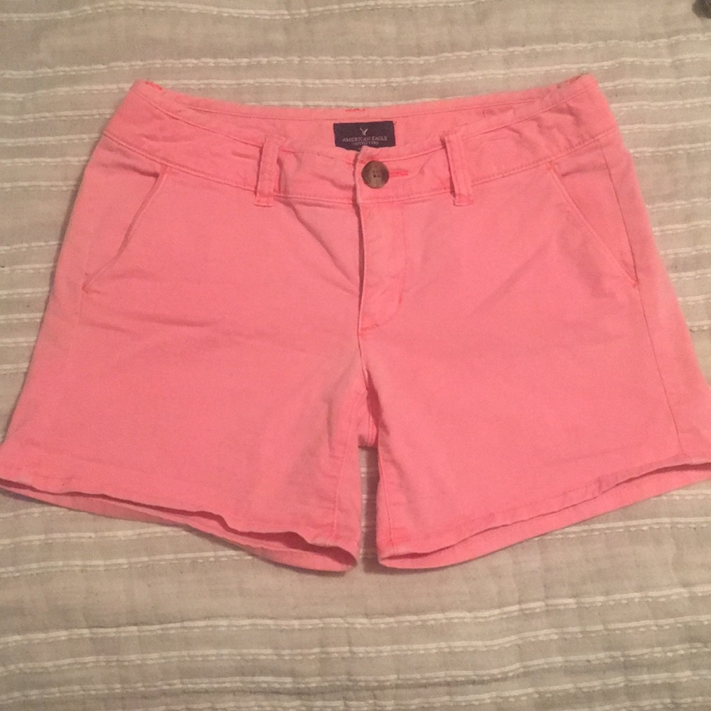 Hot Pink American Eagle Midi Shorts